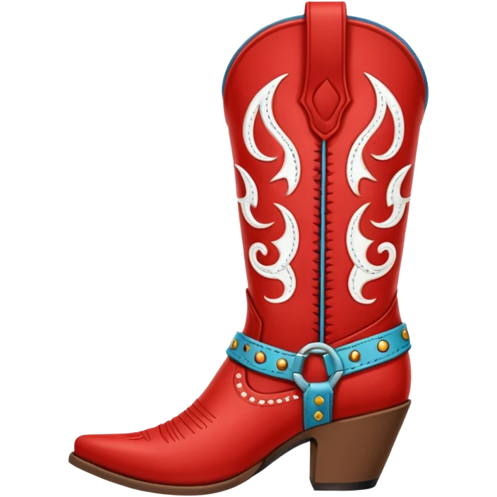 Red cowgirl boot emoji