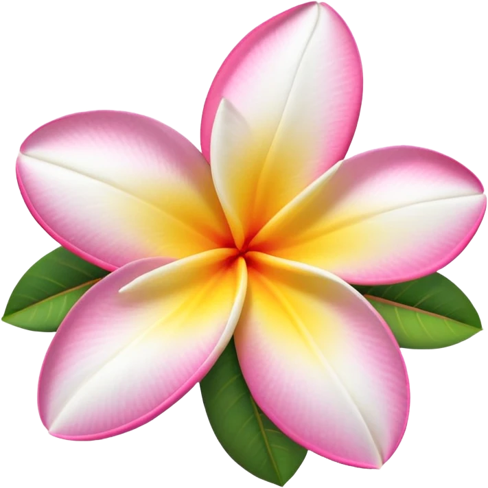 plumeria without yellow center emoji