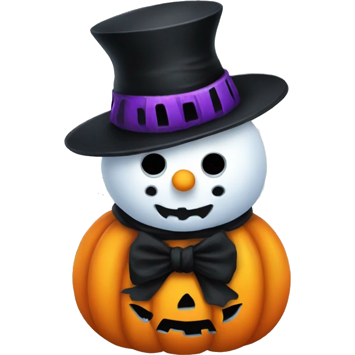 Gothic Emo Halloween Snowman emoji