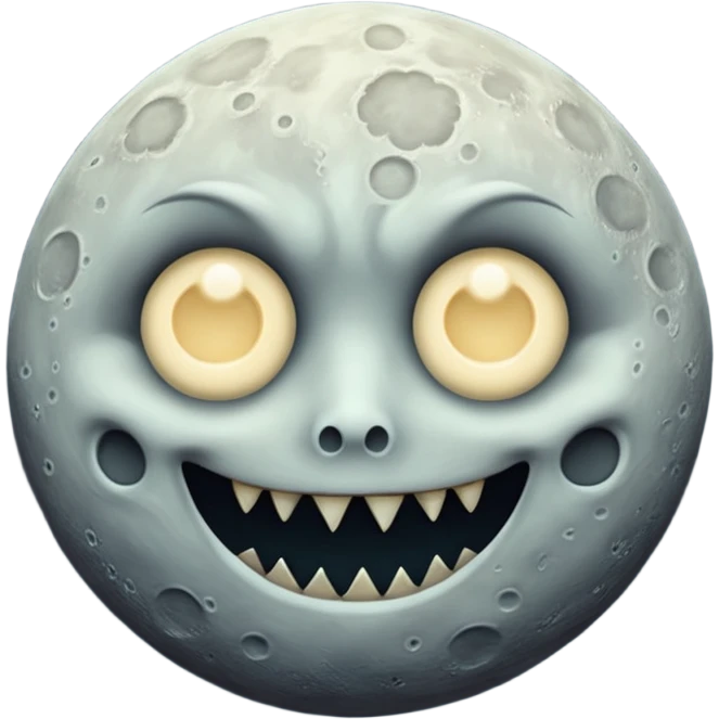 Creepy moon emoji