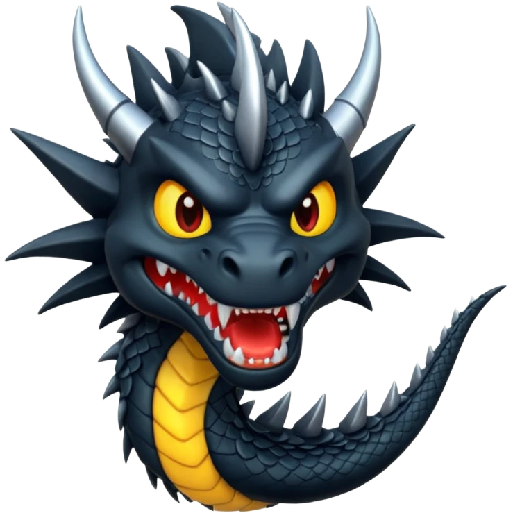 black dragon like fury emoji