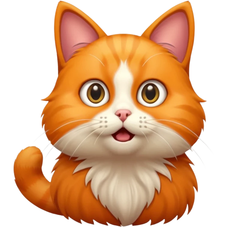 Un chat choqué sur réaction  emoji