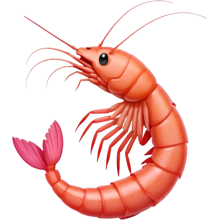 Shrimp wearing a white tank emoji