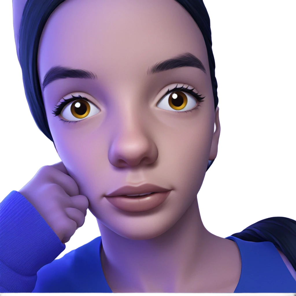girl with black hair portrait emoji
