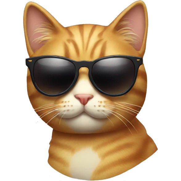 Cat with sunglasses emoji