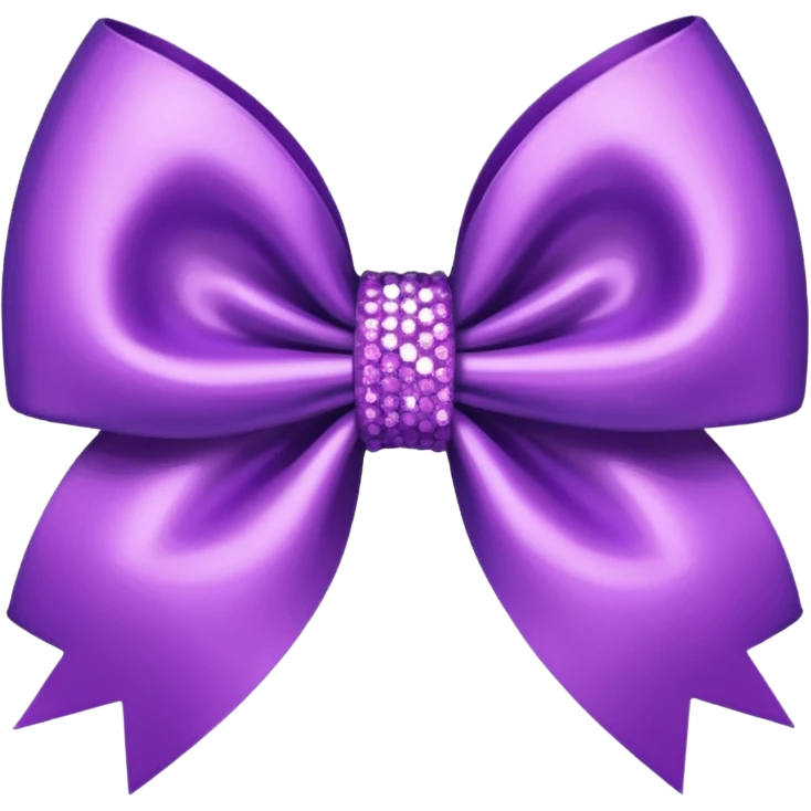 glitter purple and cian hair bow emoji