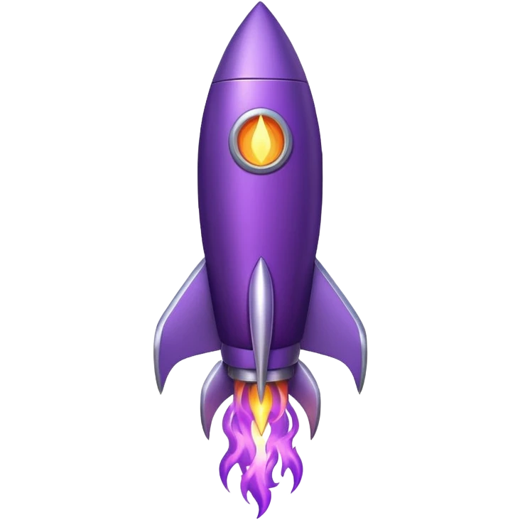 purple rocket purple flame emoji
