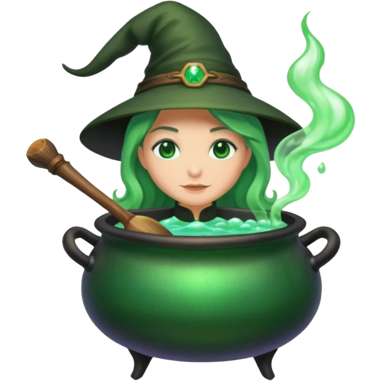 green witch cooking potion emoji