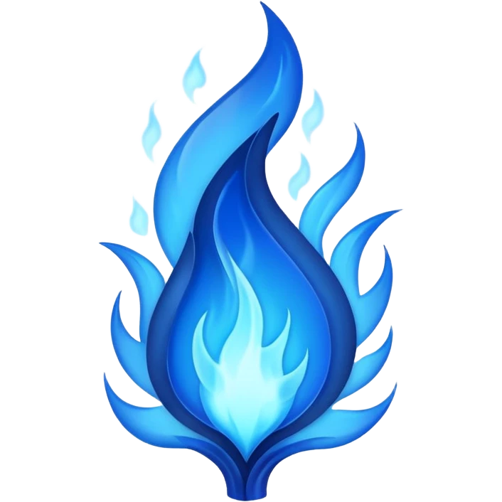 Create a blue flame emoji emoji