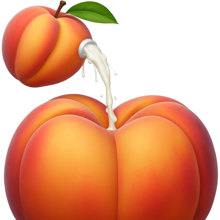 Peach milking emoji