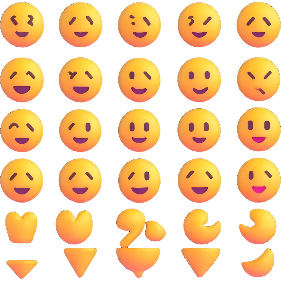Combine both characters into one 3D emoji, keeping the original 3D emoji style unchanged. Place them together in a single emoji-style image. emoji