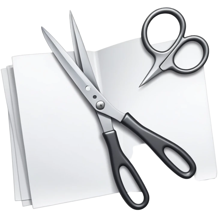 scissors cutting paper emoji