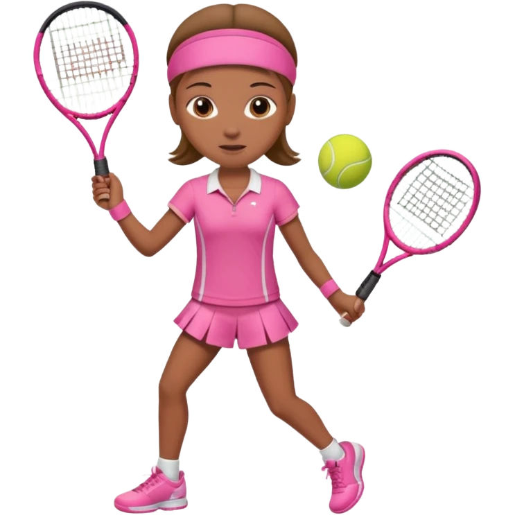 tennis player with pink outfit emoji
