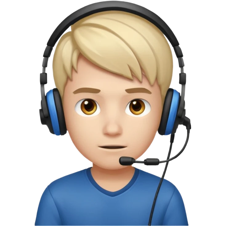 Boy gamer with headset











 emoji