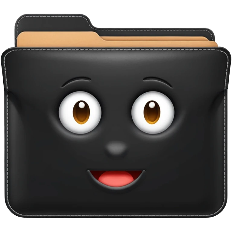 one black folder emoji