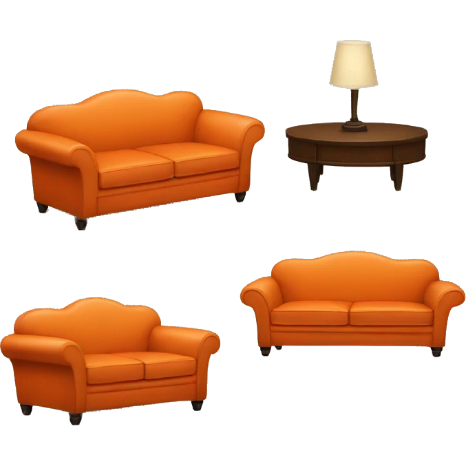 Orange couch central perk emoji