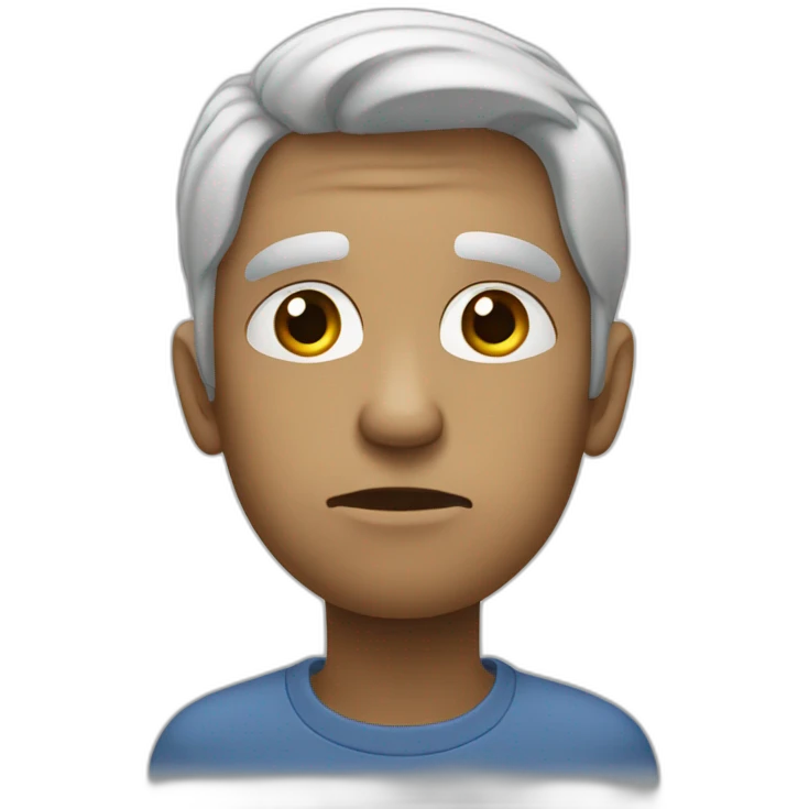Humain gené triste et content  emoji