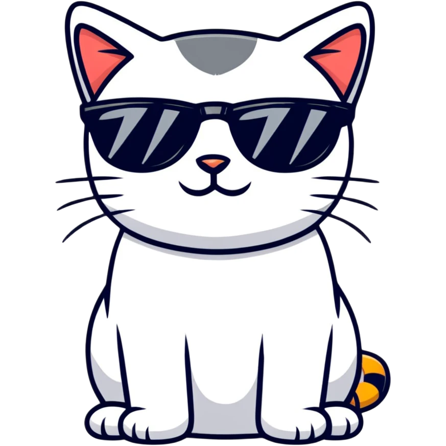 Cat with sunglasses emoji