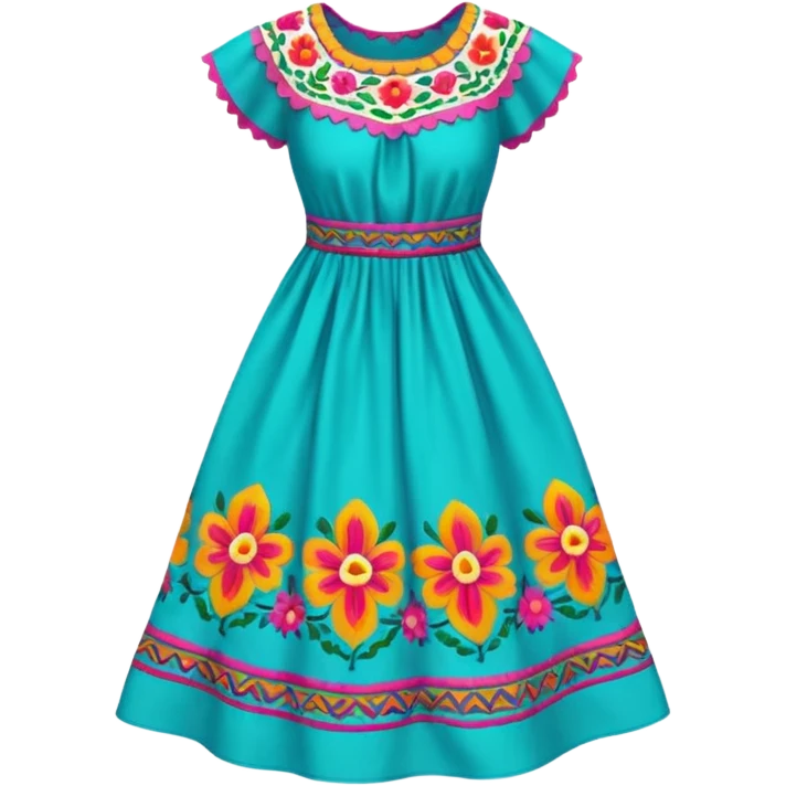 mexican patterned dress emoji