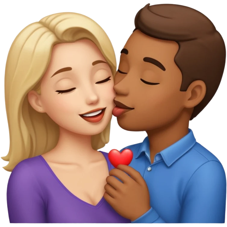 Öpüşen çift emoji