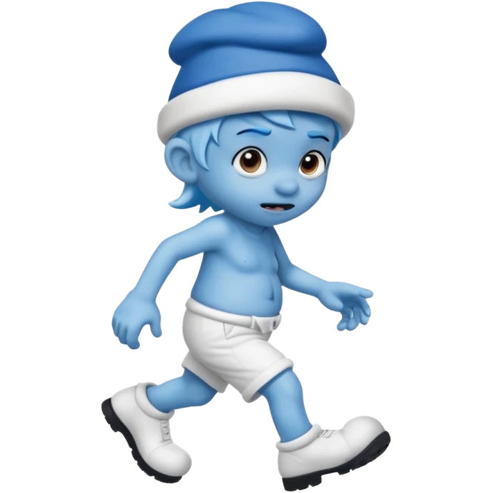 Y a un schtroumpfs il marche il tombe et il se fait un bleu  emoji