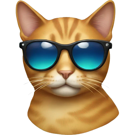 Cat with sunglasses emoji