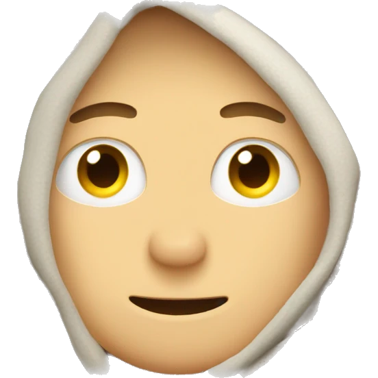 Pale guy covered by cozy blanket emoji