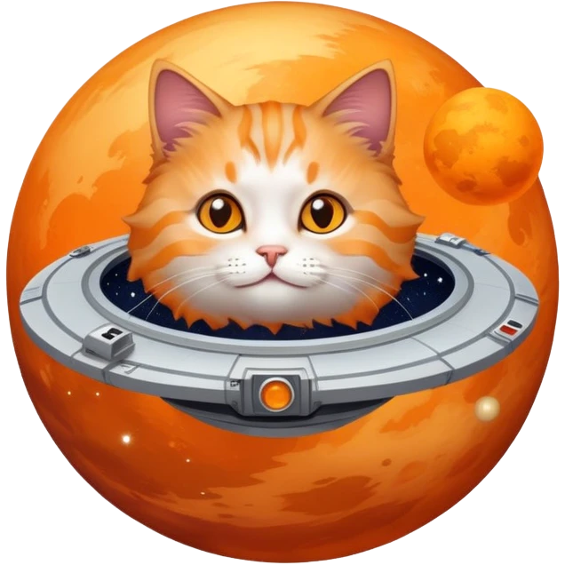 Cat on space emoji