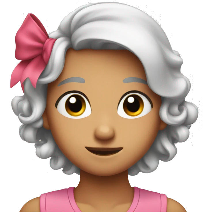 blushing with bow emoji