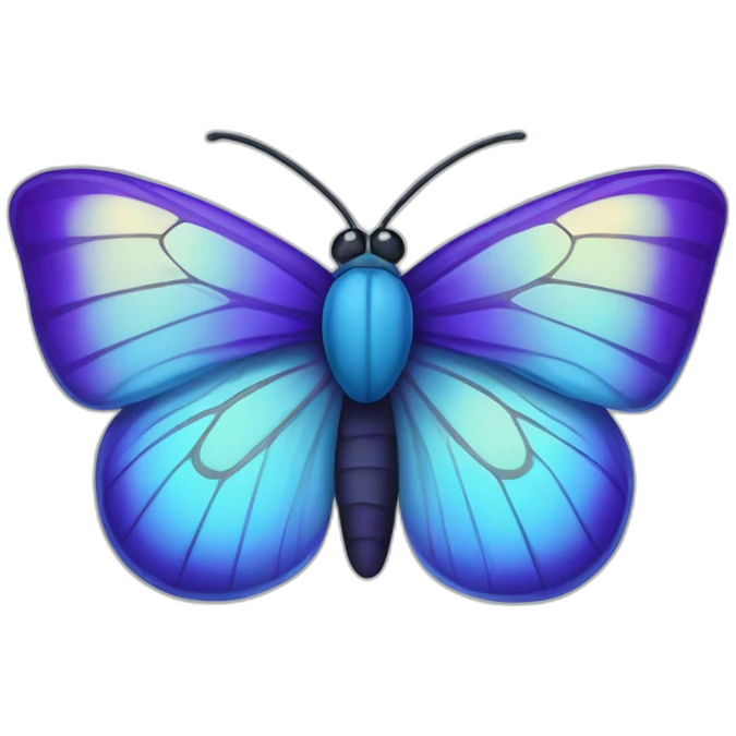 blue perple butter fly emoji