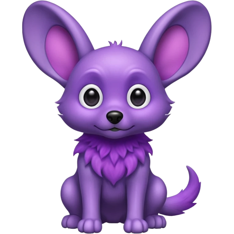 alien dog purple very big ear emoji
