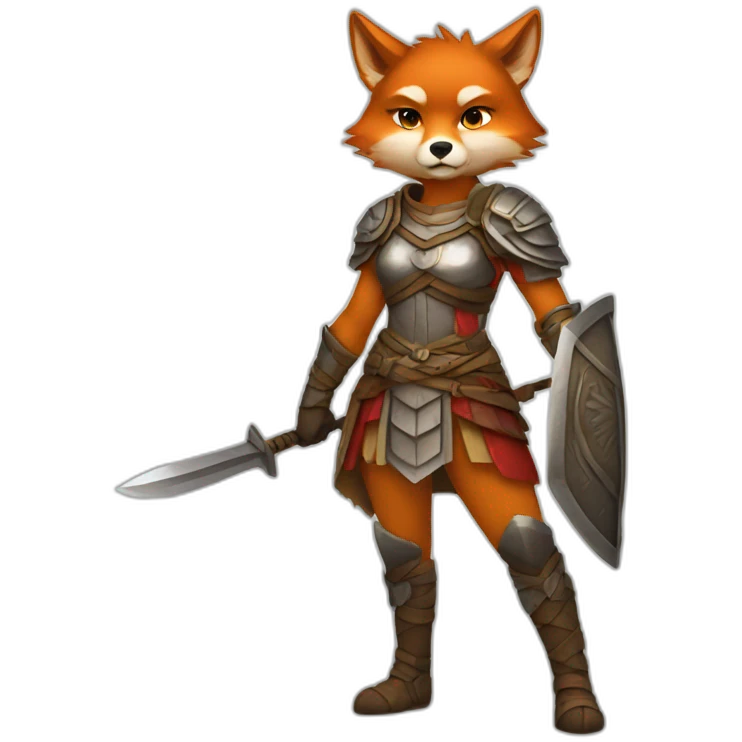 female warrior fox emoji