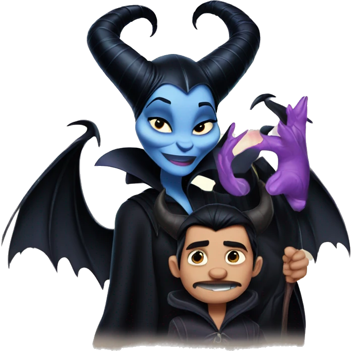 Maleficent with stitch emoji
