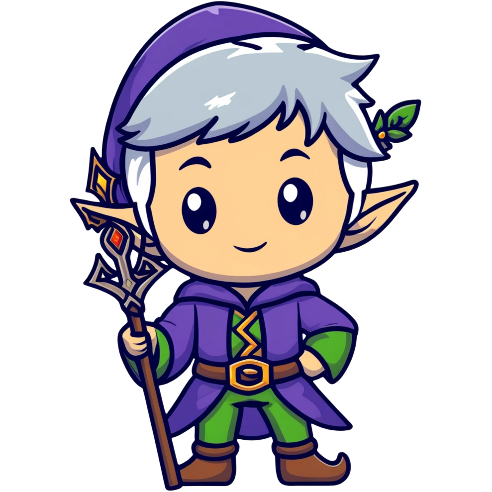 Frieren the elf mage with silver hair emoji