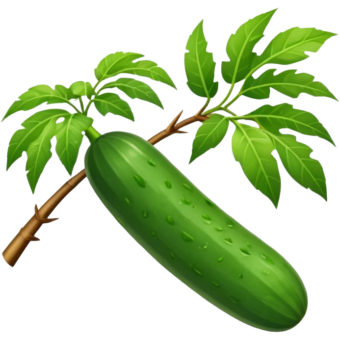 cucumber on a palm branch emoji