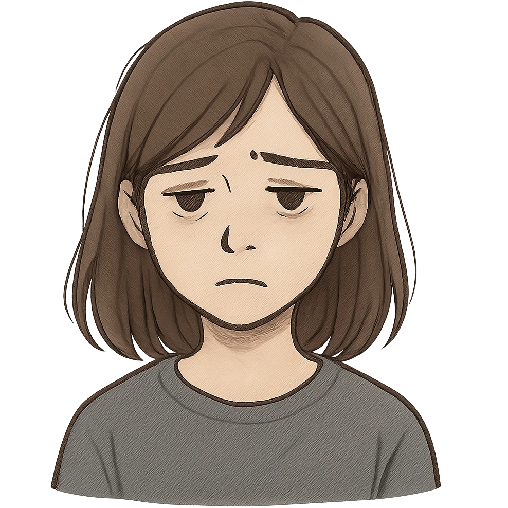 A girl who is depressed  emoji