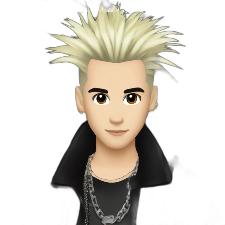Bill Kaulitz skunk hair 2000s emoji