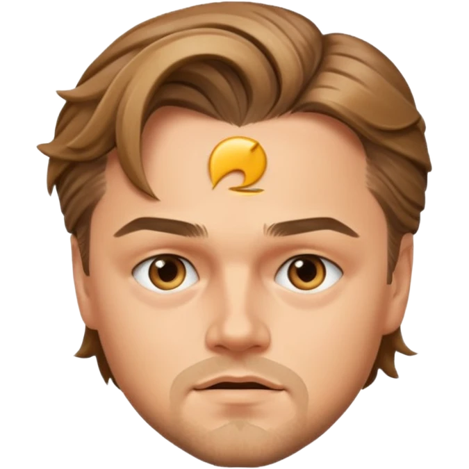 young Leonardo DiCaprio emoji Titanic era with windswept hair and dreamy eyes emoji