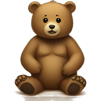 Bear sitting on picnic table emoji