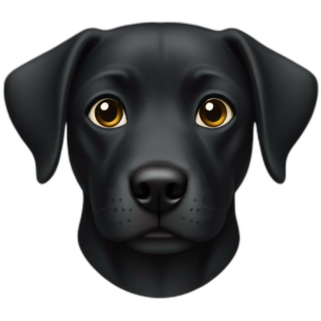 Perro negro emoji