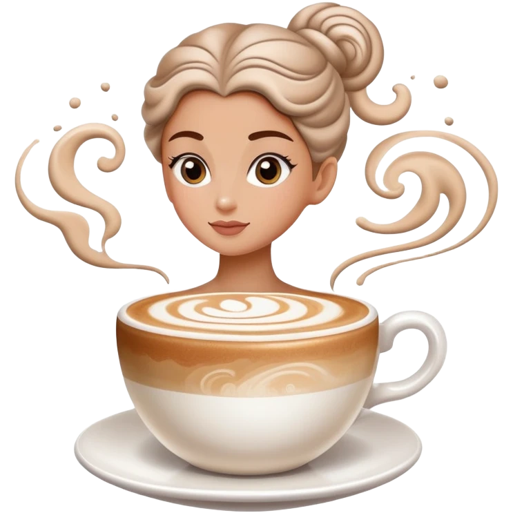 Ballerina but the head is a cappuccino  emoji