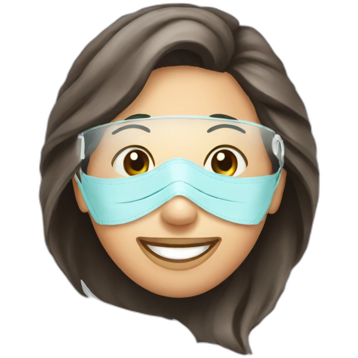 happy nurse with mask emoji