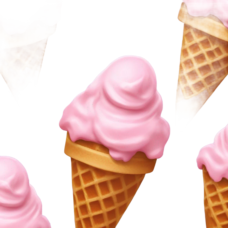 Pink ice cream  emoji