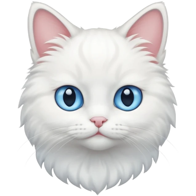 A white cat emoji