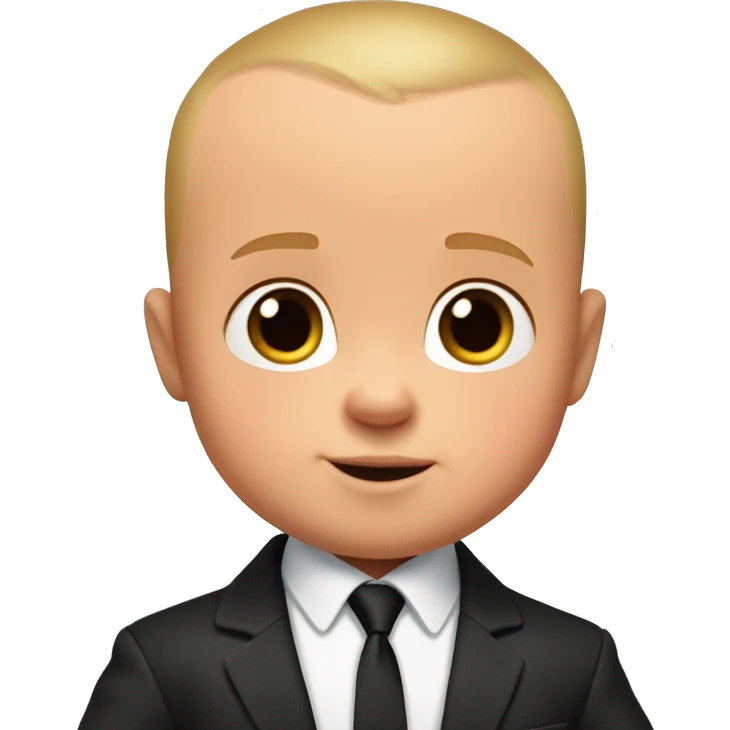the boss baby coat suit with less hair emoji