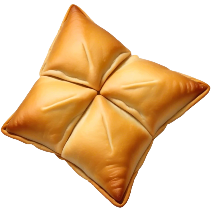 Samosa Cinematic Realistic Samosa Snack Emoji, depicted as a crispy, golden triangular pastry filled with spiced vegetables or meat, rendered with rich textures and vibrant, appetizing lighting. emoji