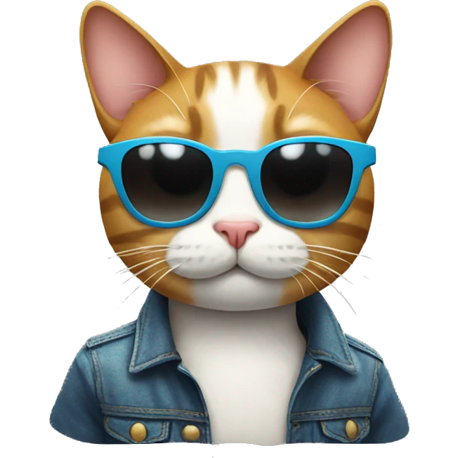 Cat with sunglasses emoji