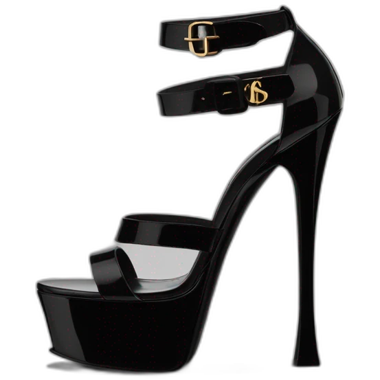 Ysl heel sandal TRIBUTE PLATFORM SANDAL black PATENT LEATHER emoji