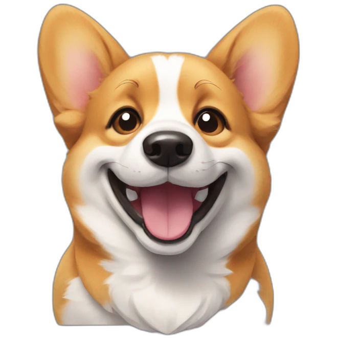 corgi smiling emoji