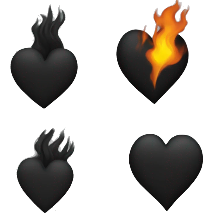 A flameing black heart emoji